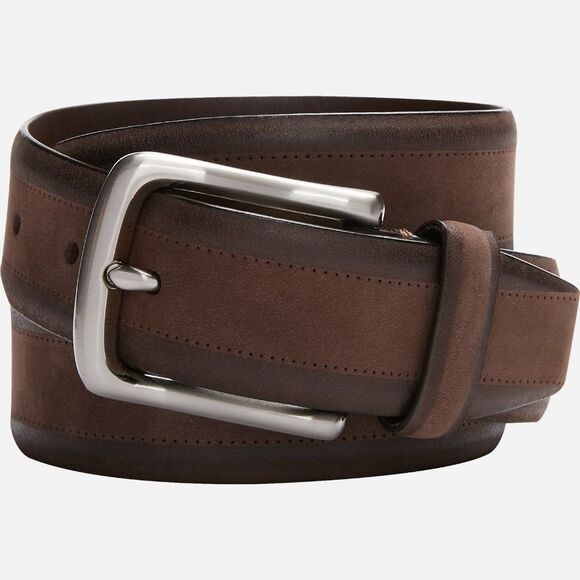 Joseph Abboud Men's Two Tone Casual Dress Belt Italian Leather Brown 40 - Picture 1 of 1